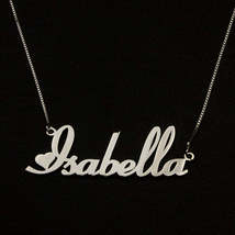 Gold Color Custom Nameplate Pendants Necklaces Box - £9.05 GBP