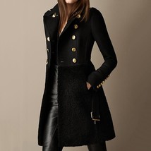 Coat Winter Women 2020 New A-line Fashion Simple European Style Button And Mid-l - £84.49 GBP