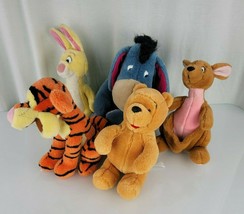 Winnie the Pooh 5 Piece Set Lot Stuffed Plush Eeyore Kanga Rabbit Tigger - $108.89