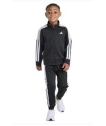 Adidas Boys Girls Jacket Jogger Pants Black 2-Piece Active Pockets 3-Str... - $839.47 MXN