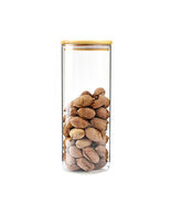 Borosilicate glass Jar with bamboo lid 85/200 MM 32 fl. oz - $214.14 MXN