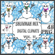 Snowman Digital Clipart Vol. 11 - £0.99 GBP