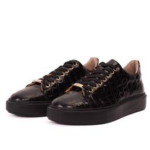 The Dublin Black Leather Men Sneaker image 2