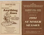 Granbury Opera House 1991 Summer Season Booklet And Anything Goes Program - $17.82