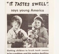 1934 Listerine Tooth Paste Wire Fox Terrier Advertisement Dental Ephemera  - £23.58 GBP
