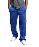 Blue Men&#39;s Jogger Heavy Weight Fleece Cargo Pocket - £33.32 GBP