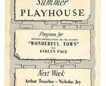Norwich Summer Playhouse Program 1955 Wonderful Town Norwich Connecticut - £7.79 GBP