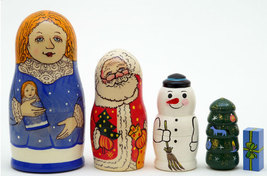 How the Russian Snow Maiden Helped Santa Claus Nesting Doll and Book Set - £71.10 GBP