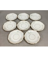 Set Of 8 Floral H&amp;Co Selb Bavaria Germany Heinrich Saucers #66 - $24.74