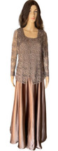 Cachet Women&#39;s Tan Crochet Formal Dress Size 7/8 - £39.56 GBP