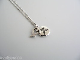 Tiffany &amp; Co Heart Necklace Love Kiss Charm Pendant Picasso Silver Gift T and Co - £221.41 GBP