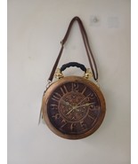Tan Color Shoulder Bag Unique Designer with Clock For Women &amp; Girls Gift - €93,59 EUR