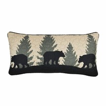 Donna Sharp Bear Walk Plaid Quilted Collection Lodge Rustic Country Green Black - £22.39 GBP