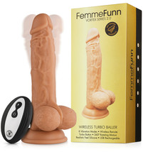 Femme Funn Turbo Baller Silicone Rechargeable Real Feel Rotating Vibrator - £93.85 GBP