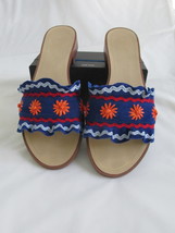 1901 Women&#39;s Suede Embroidered Sandals/Slides Size 8 M - $25.00