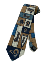 NEW ST LOUIS LOS ANGELES RAMS NECKTIE NFL LOGO TIE FOOTBALL 100% SILK MA... - $13.72