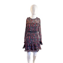 Lulus Women’s Dress Small Black Floral Long Sleeve Ruffle - $510.45 MXN