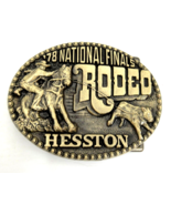 Hesston National Finals Rodeo 1978 Belt Buckle Oval 4th Edition 5th Annual - £11.43 GBP