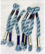7 MINT Anchor Perle Pearl Cotton #850 Blue Embroidery Floss Vintage Skein - €10,59 EUR