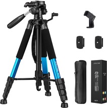 Tripod Camera Tripods, 74&quot; Tripod For Camera Cell Phone Video, Max Load 15 Lb. - £35.96 GBP