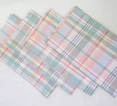 JCPenney Plaid Multicolor Pastel 4-PC 34 x 29 Tier Drapery Panel Set(s) - £30.26 GBP