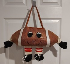 Football Shaped Halloween Candy Bag - 16&quot; L X 8&quot; W X 6&quot; Tall - $18.29