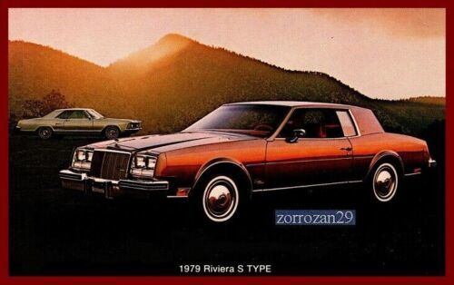 1979 BUICK RIVIERA S TYP SPORT COUPE VINTAGE FARBPOSTKARTE - USA- SCHÖN!! - $6.32