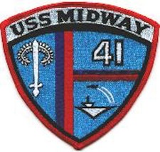 4.5&quot; Usn Navy Uss Midway CV-41 Yokosuka Japan Military Embroidered Patch - £28.03 GBP