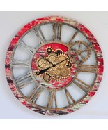 Wall clock 36 inches with real moving gears Red Lava - £282.77 GBP