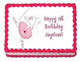 ANGELINA BALLERINA edible party decoration cake topper cake image - £7.80 GBP