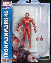 Marvel Select Captain America Civil War Iron Man Mark 46 w/ Base - £45.66 GBP
