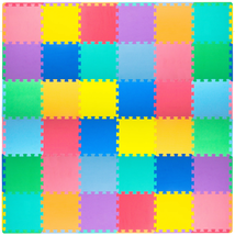 Kids Solid Colors Foam Puzzle Floor Play Mat, 36 or 16 Tiles - $47.69