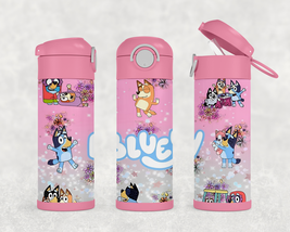 Personalized Bluey 12oz Kids Stainless Steel Water Bottle Tumbler - £17.58 GBP