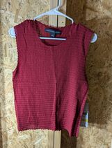 Josephine Chaus medium size red polyester crepe tank - $22.27