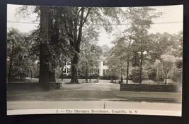 RPPC Unadilla New York  The Sherman Residence  B&amp;W Estate Homes - £15.02 GBP