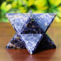 250g Large 8 Point Sodalite Merkaba Star Healing Chakra Crystal - £62.71 GBP