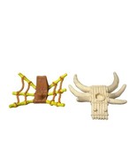 2 Imaginext Dinosaur Saddle Caveman Seat Fisher Price Replacement Parts - $4.94