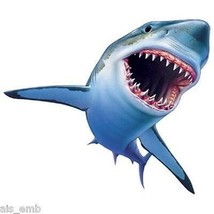 Great White Shark Heat Press Transfer For T Shirt Tote Sweatshirt Fabric #250 - £5.23 GBP