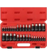 Hex Impact Bit Socket Set, 32-Piece Allen Socket Set SAE and Metric 1/4&quot;... - $55.06