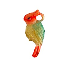 c1940 Celluloid Cracker Jack Colorful Parrot Miniature Prize Charm Japan Vintage - £15.68 GBP