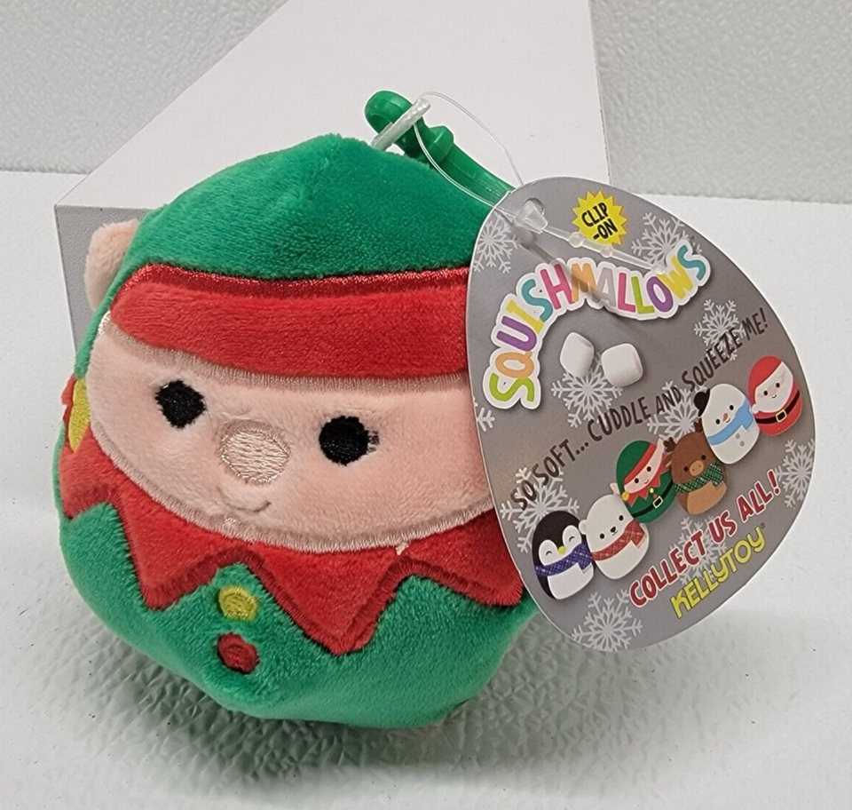 Squishmallow Elf Clip On Christmas Keychain Plush New With Tag! - $11.57