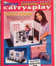 Music Room Plastic Canvas Carry and Play for Fashion Doll - £4.71 GBP