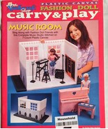 Music Room Plastic Canvas Carry and Play for Fashion Doll - £4.73 GBP