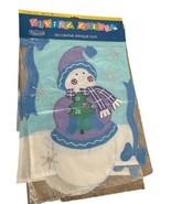 Toland Flying Colors Snowman Decorative Appliqué Flag 18”x13” Vintage Bl... - £14.75 GBP