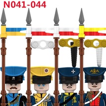 4PCS Napoleonic Military Soldiers Building Block Medieval Army Figures 4144 - £17.95 GBP