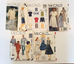 McCall&#39;s 5 Misses Patterns Jacket Pants Top Dress Vest &amp; Skirt Size 12 thru 16 - £16.19 GBP