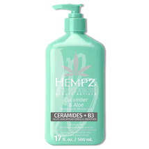 Hempz Cucumber & Aloe Ceramides + B3 Herbal Body Moisturizer, 17 Oz.