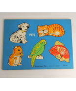 Vintage American Toy Pets 5 Piece Wooden Puzzle #29141 - $14.54