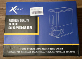 NEW--XIOTYO Rice / Flour Dispenser Counter Organizer 25lb Capacity **READ** - £15.81 GBP