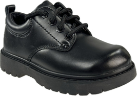 Skechers RAIDERS-OILER Black Leather Shoes Small Kids Sz 11.5Y, 12Y, 9735L - $19.99